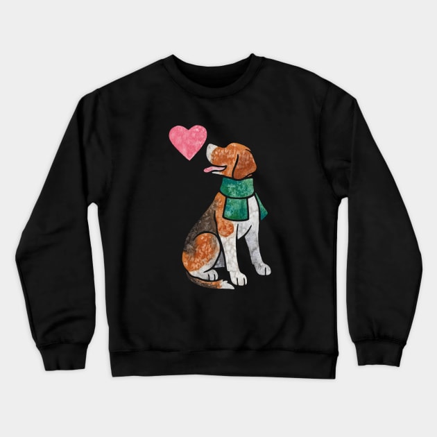 Foxhound watercolour Crewneck Sweatshirt by animalartbyjess